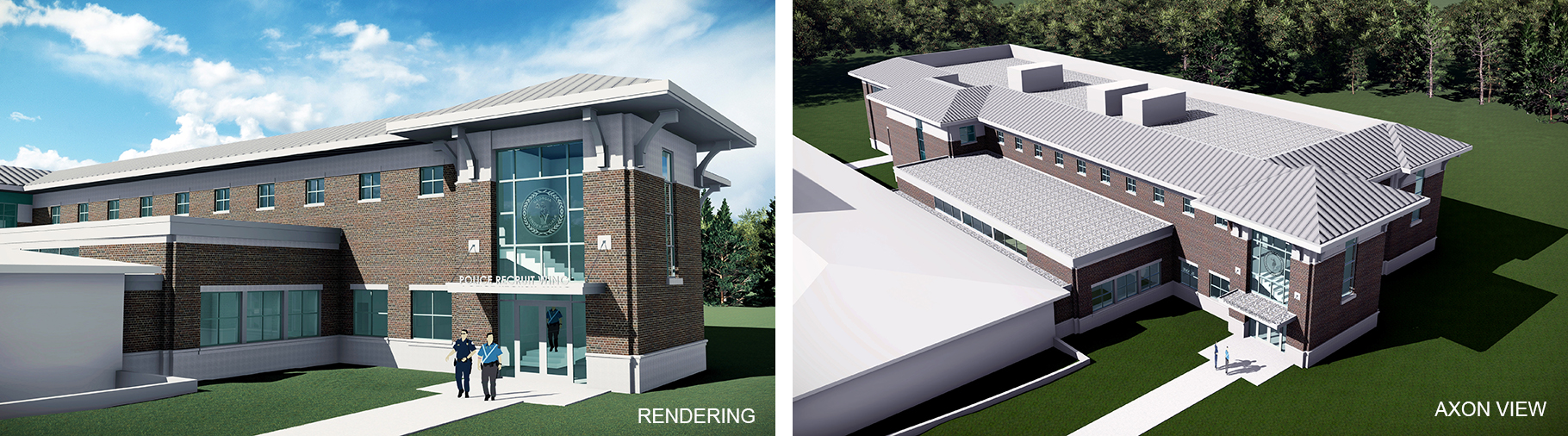 Gwinnett Police Training Addition_SD rendering-axon